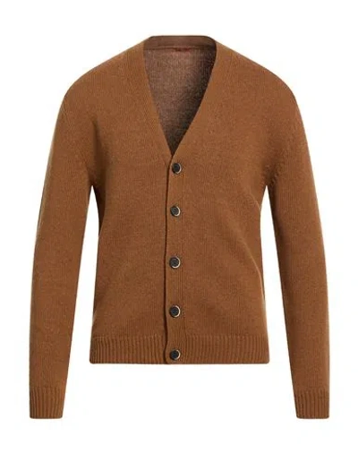 Barena Venezia Barena Man Cardigan Camel Size Xxl Wool, Polyamide In Brown