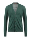 Barena Venezia Barena Man Cardigan Dark Green Size L Linen, Cotton In Green