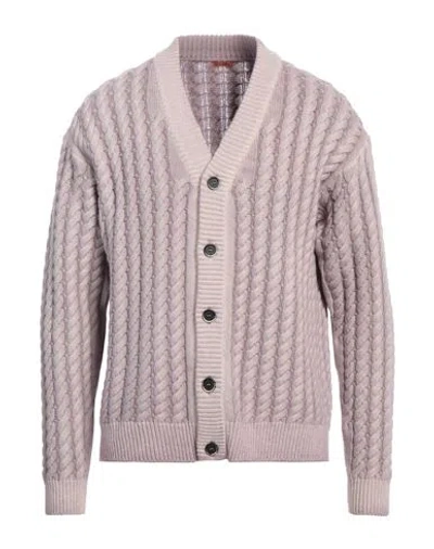 Barena Venezia Barena Man Cardigan Lilac Size L Wool, Nylon In Pink