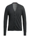 Barena Venezia Barena Man Cardigan Charcoal Size L Linen, Cotton In Grey