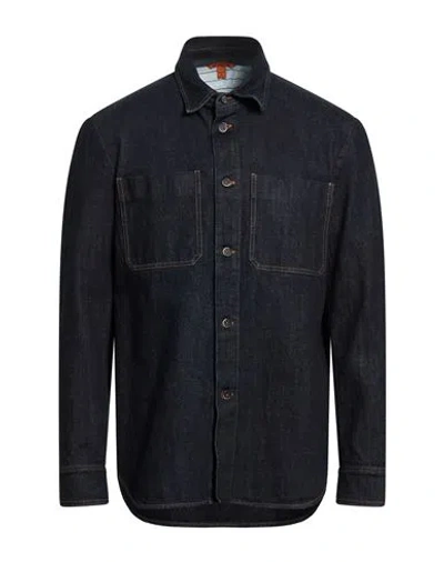 Barena Venezia Barena Man Denim Shirt Blue Size 44 Cotton, Elastane In Black