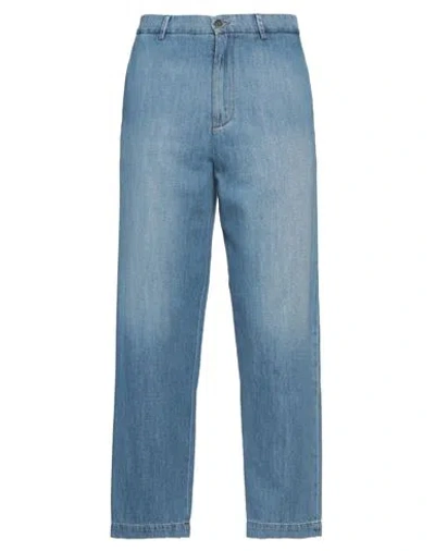 Barena Venezia Loose-leg Denim Trousers In Blue