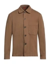 BARENA VENEZIA BARENA MAN SHIRT CAMEL SIZE 38 COTTON, ELASTANE