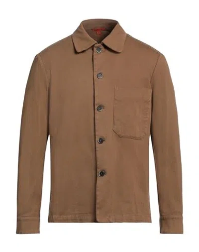 Barena Venezia Barena Man Shirt Camel Size 38 Cotton, Elastane In Brown