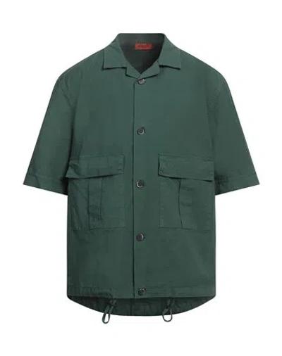 Barena Venezia Barena Man Shirt Emerald Green Size 46 Cotton, Elastane