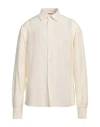 BARENA VENEZIA BARENA MAN SHIRT IVORY SIZE 42 SILK