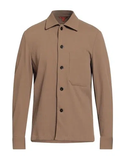 Barena Venezia Barena Man Shirt Khaki Size 44 Wool, Polyamide, Elastane In Neutral