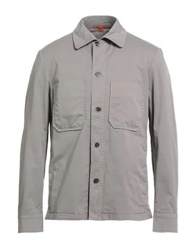 BARENA VENEZIA BARENA MAN SHIRT LIGHT GREY SIZE 40 COTTON, ELASTANE