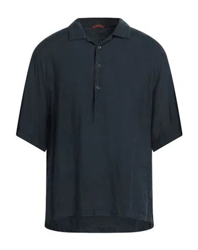 Barena Venezia Barena Man Shirt Midnight Blue Size 48 Linen