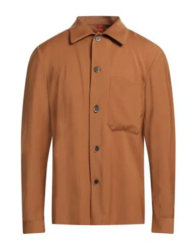 Barena Venezia Barena Man Shirt Tan Size 40 Virgin Wool, Elastane In Brown