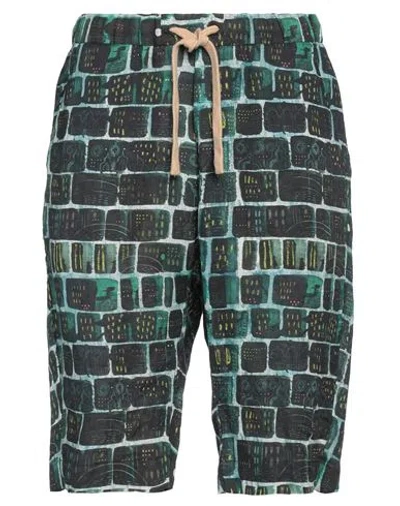 Barena Venezia Barena Man Shorts & Bermuda Shorts Emerald Green Size 38 Linen