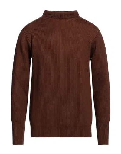 Barena Venezia Barena Man Turtleneck Brown Size Xl Virgin Wool