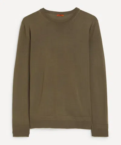 Barena Venezia Barena Mens Army Ato Merino Wool Jumper In Green