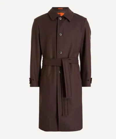 Barena Venezia Barena Mens Brown Belted Wool Coat