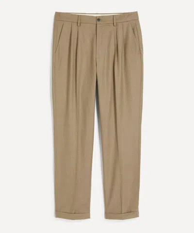 Barena Venezia Barena Mens Drapier Double-pleated Wool Trousers In Neutral