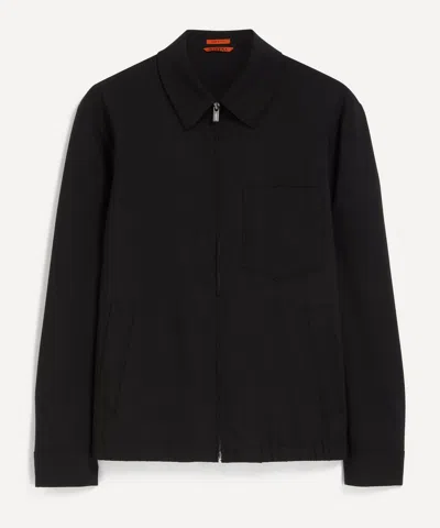 Barena Venezia Barena Mens Wool Zip-up Jacket In Black