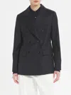 Barena Venezia Double Breasted Tailored Jacket Pockets In Black