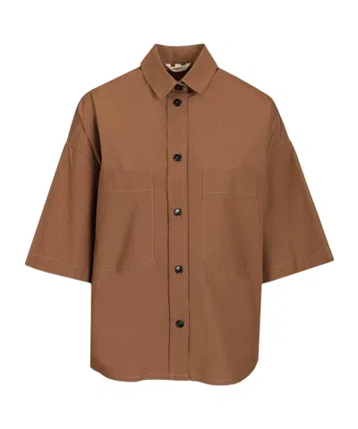 Barena Venezia Barena Priscilla Boxy Shirt In Brown