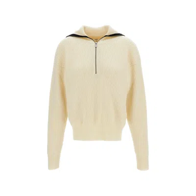 Barena Venezia Barena Ribbed Merino Wool Half-zip Sweater In Neutral