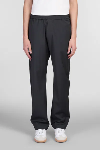 Barena Venezia Bativoga Straight-leg Wool Drawstring Trousers In Grey