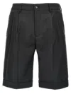 Barena Venezia Barena 'scandola Tropical' Bermuda Shorts In Black