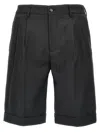 Barena Venezia Barena 'scandola Tropical' Bermuda Shorts In Black