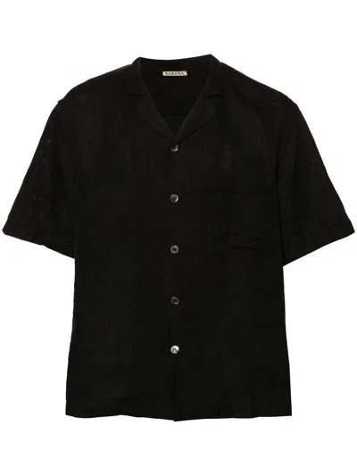 Barena Venezia Bagolo Datolo Camp-collar Shirt In Black