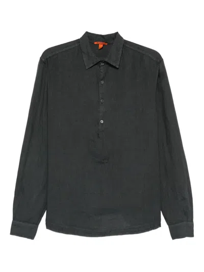 Barena Venezia Pavan Linen Shirt In Black