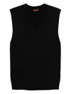 Barena Venezia Round-neck Sleeveless Knit Sweater In Black