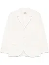 Barena Venezia Barena Tailored White Jacket With Notched Lapel In Neutral