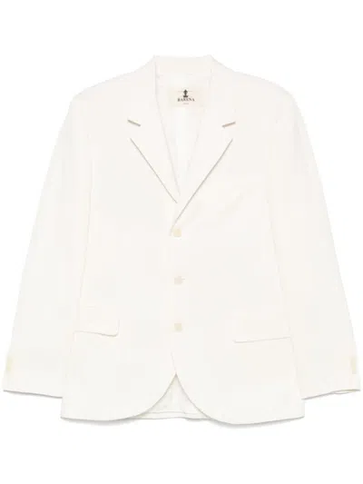 Barena Venezia Barena Tailored White Jacket With Notched Lapel In Neutral
