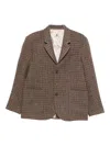 Barena Venezia Barena Three-button Checked Blazer In Brown