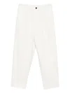 Barena Venezia Pleated Cotton Trousers In White