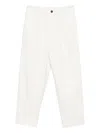 Barena Venezia Pleated Zipper Casual Pants In White