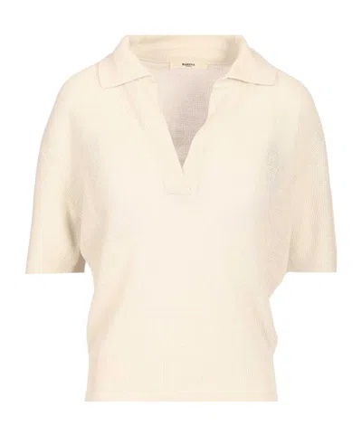 Barena Venezia Cropped V-neck Knitwear In Neutral