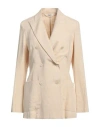 Barena Venezia Barena Woman Blazer Beige Size 10 Viscose, Linen In Beige