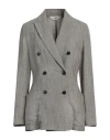 Barena Venezia Barena Woman Blazer Grey Size 10 Viscose, Linen In Grey