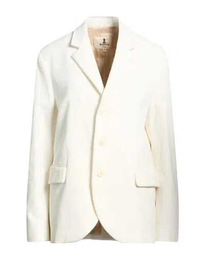 Barena Venezia Barena Woman Blazer Ivory Size 8 Cotton, Elastane In White