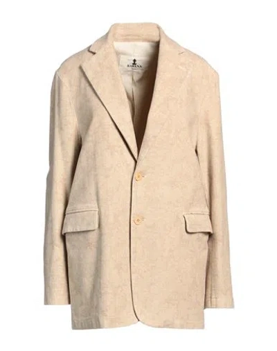 Barena Venezia Barena Woman Blazer Sand Size 8 Cotton, Elastane In Neutral