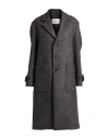 Barena Venezia Barena Woman Coat Black Size 10 Virgin Wool, Polyamide In Gray