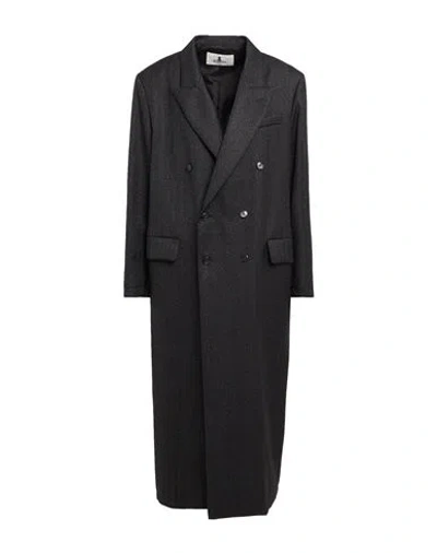Barena Venezia Barena Woman Coat Charcoal Size 10 Virgin Wool, Viscose, Acetate, Polyester