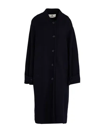 Barena Venezia Barena Woman Coat Navy Size 6 Virgin Wool, Polyamide In Blue