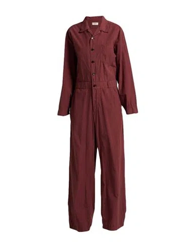Barena Venezia Barena Woman Jumpsuit Burgundy Size 8 Cotton In Red