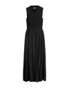 Barena Venezia Barena Woman Maxi Dress Black Size 8 Cotton, Viscose, Elastane, Polyamide, Silk In Black