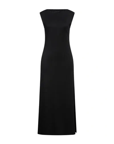 Barena Venezia Barena Woman Maxi Dress Black Size 10 Virgin Wool, Elastane