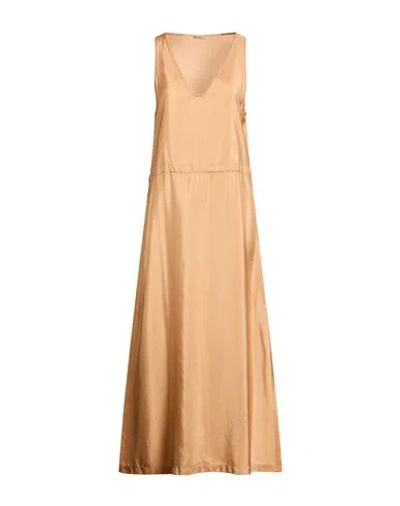 Barena Venezia Barena Woman Maxi Dress Camel Size 4 Silk In Brown