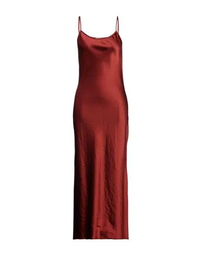 Barena Venezia Barena Woman Maxi Dress Rust Size 6 Acetate, Polyamide, Elastane In Red