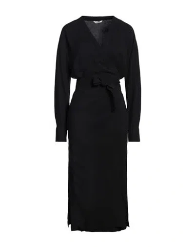 Barena Venezia Barena Woman Midi Dress Midnight Blue Size 6 Acetate, Viscose In Black