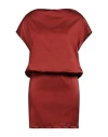 Barena Venezia Barena Woman Mini Dress Rust Size 10 Acetate, Polyamide, Elastane In Red
