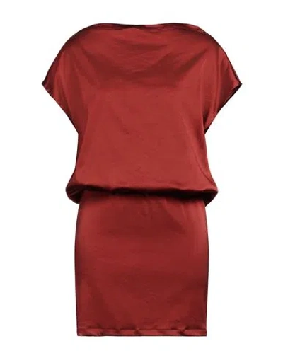 Barena Venezia Barena Woman Mini Dress Rust Size 10 Acetate, Polyamide, Elastane In Pink